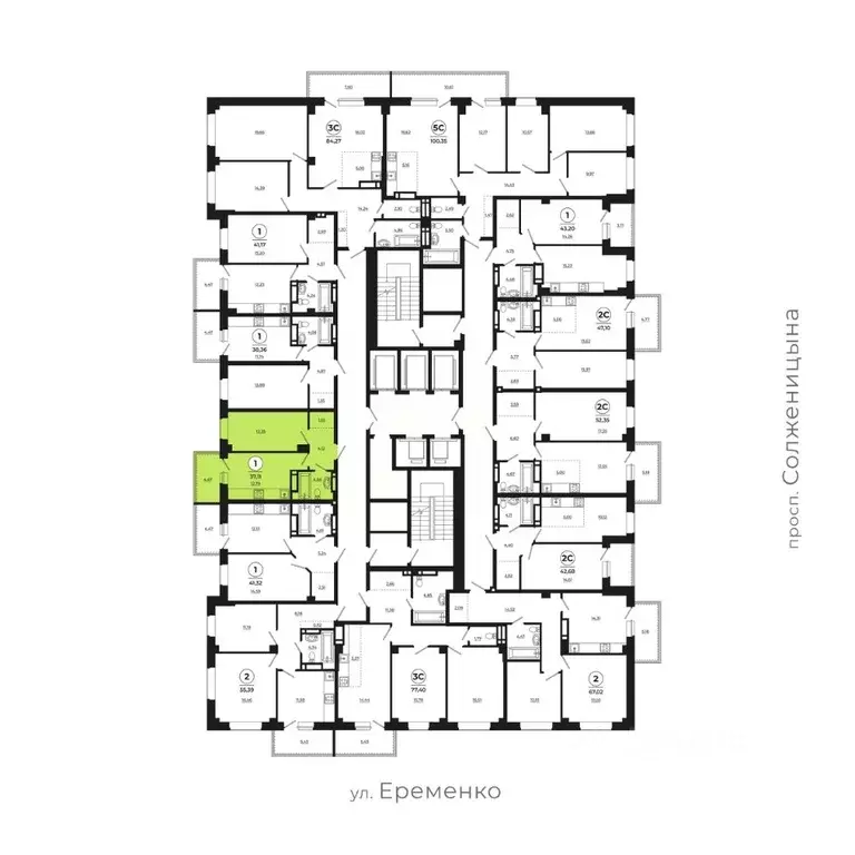1-к кв. Ростовская область, Ростов-на-Дону ул. Еременко, 113 (37.11 м) - Фото 2