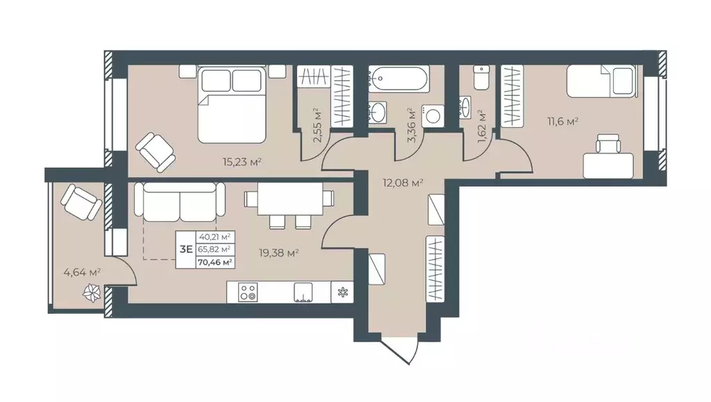 3-к кв. Воронежская область, Павловск ул. Свободы, 29 (70.46 м) - Фото 0