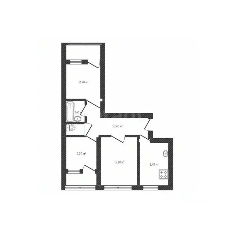 3-к кв. Брянская область, Брянск ул. 2-я Мичурина, 27 (63.2 м) - Фото 0