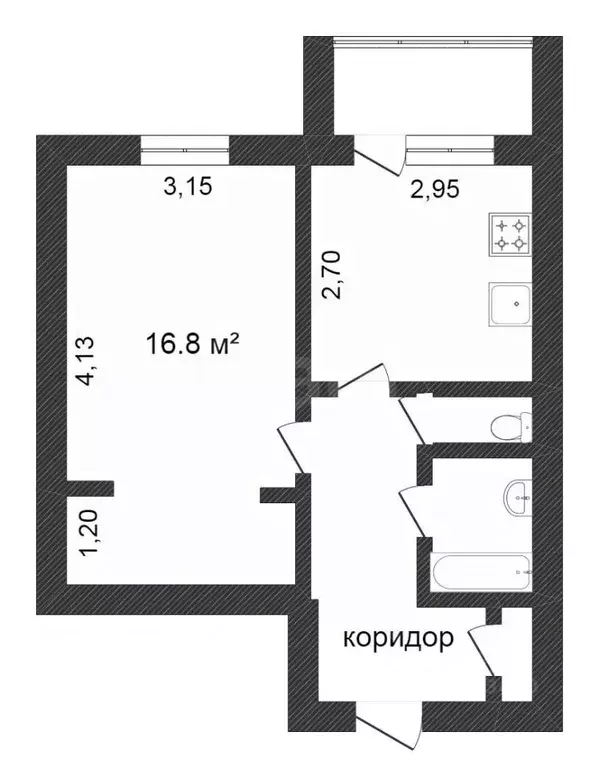 1-к кв. Тюменская область, Тюмень ул. Хохрякова, 81 (39.0 м) - Фото 0