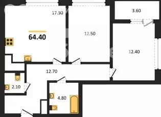 2-комнатная квартира: Екатеринбург, жилой район Эльмаш, жилой комплекс ... - Фото 1