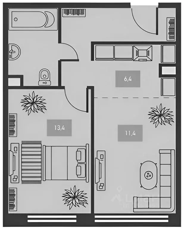 2-к кв. Москва Дмитровское ш., 71А (43.0 м) - Фото 1