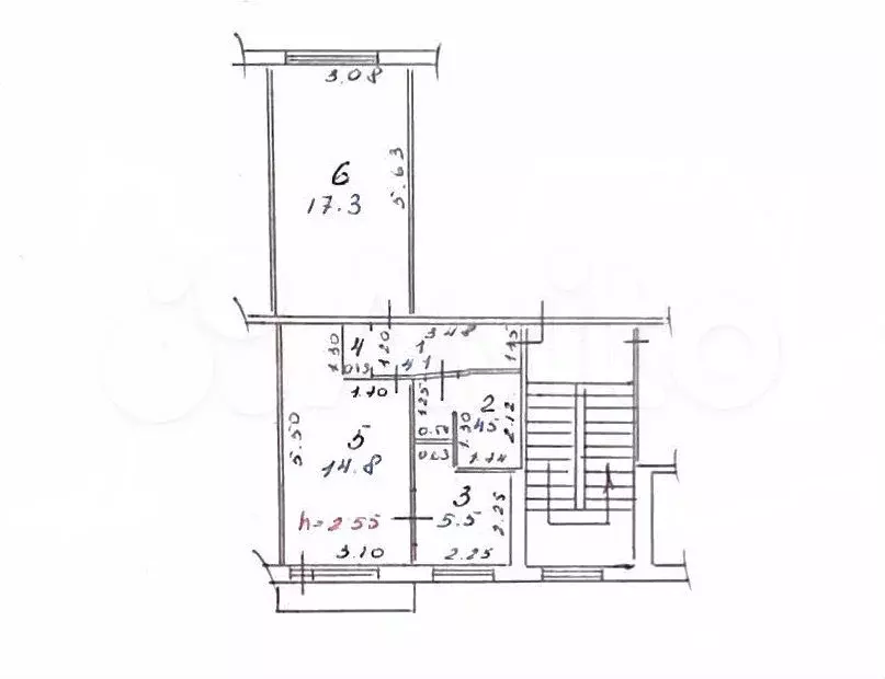 2-к. квартира, 47 м, 4/5 эт. - Фото 0