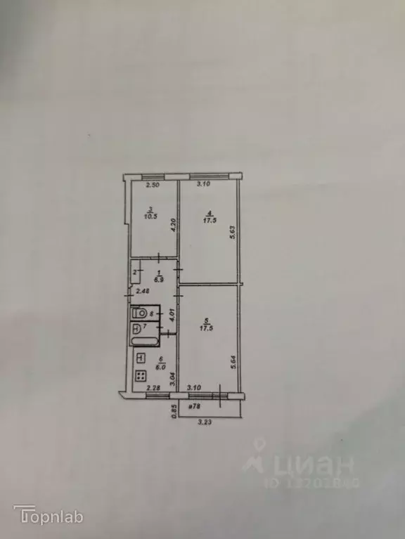 3-к кв. Рязанская область, Рязань Московское ш., 57 (62.0 м) - Фото 2
