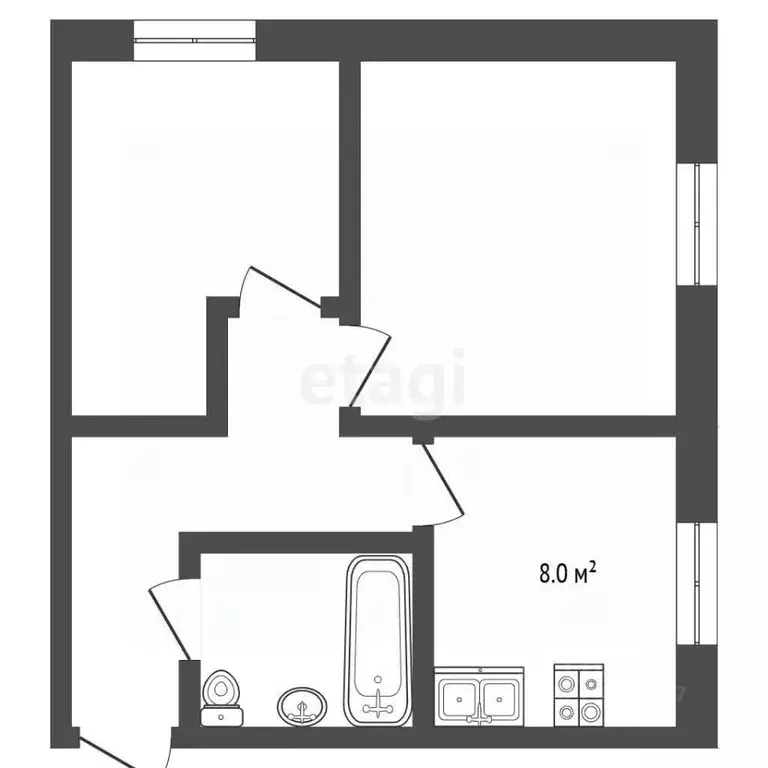 2-к кв. Севастополь ул. 2-я Бастионная, 12А (54.7 м) - Фото 2