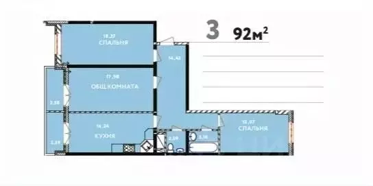 3-к кв. Дагестан, Махачкала ул. Времена Года, 7Е (92.9 м) - Фото 1