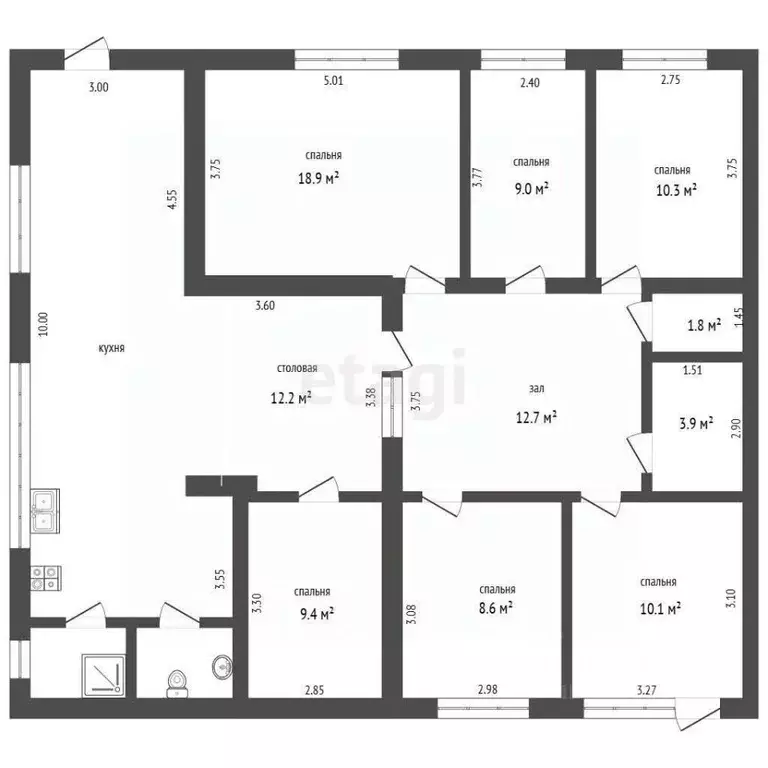 4-к кв. Крым, Краснознаменское с/пос, с. Симоненко ул. Крайняя (140.0 ... - Фото 2