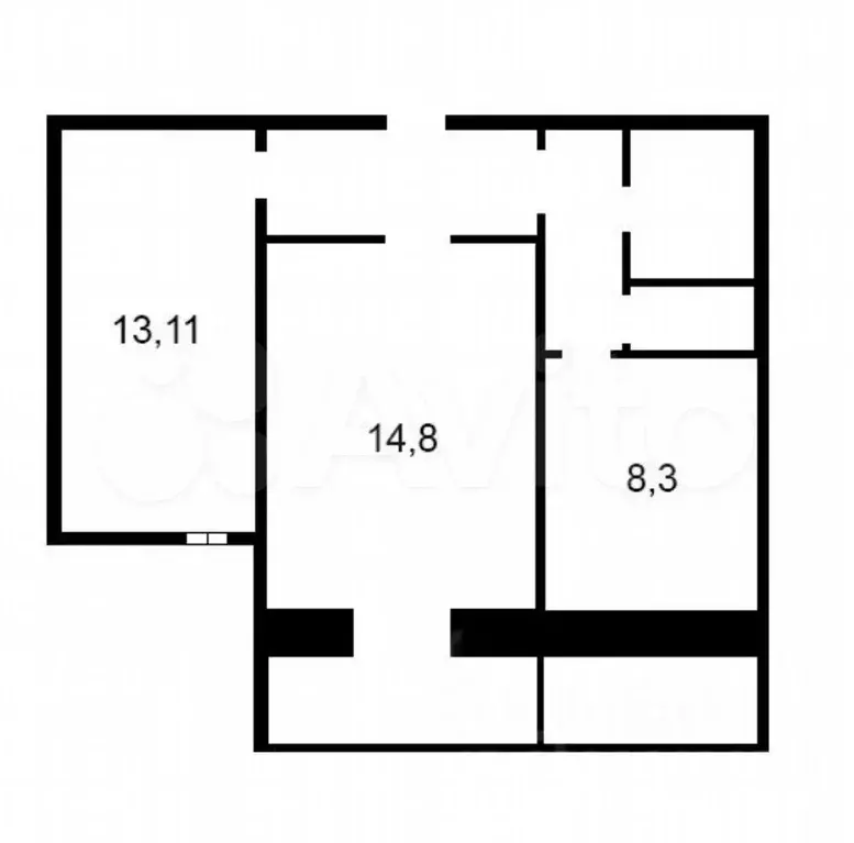 2-к. квартира, 50 м, 2/9 эт. - Фото 0
