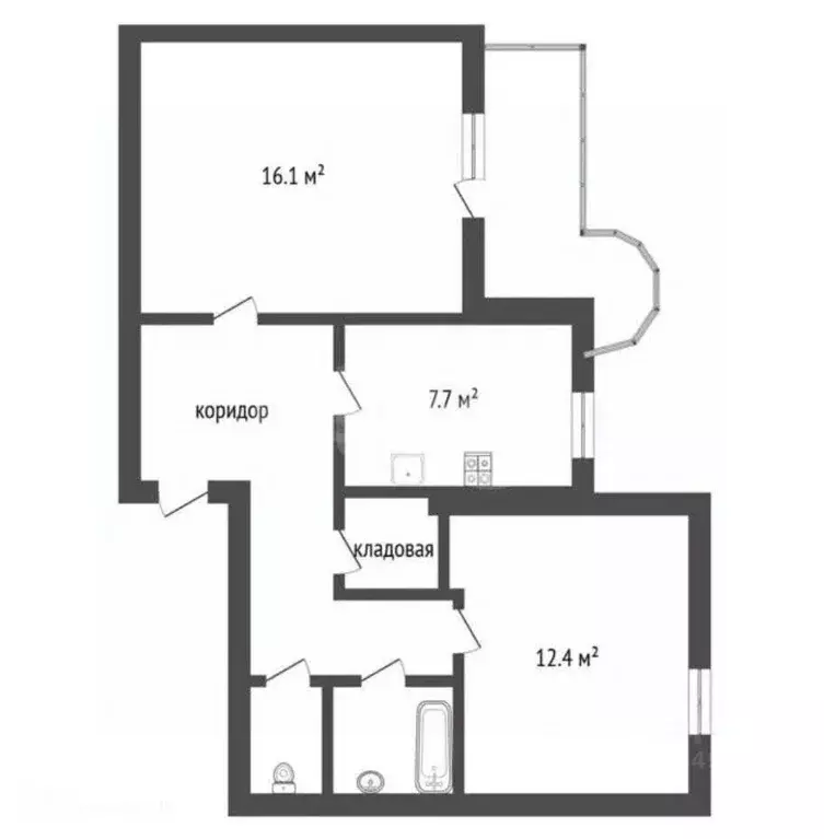 2-к кв. Воронежская область, Воронеж Баррикадная ул., 7а (54.0 м) - Фото 0