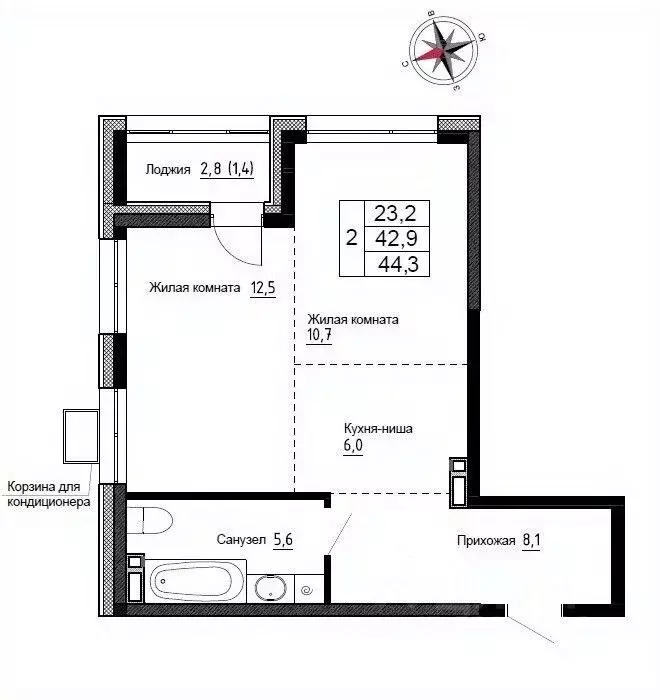 2-к кв. Приморский край, Надеждинский район, пос. Новый ул. Ленина, ... - Фото 1
