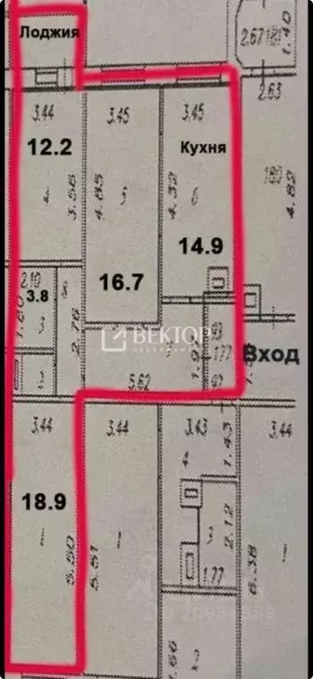 3-к кв. Ивановская область, Иваново ул. Парижской Коммуны, 41 (81.0 м) - Фото 2