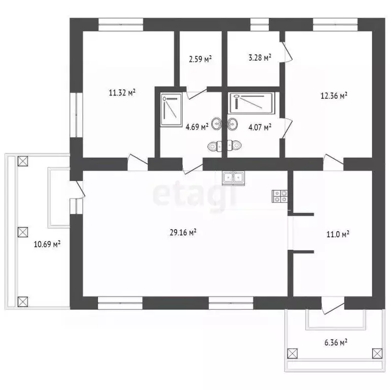 Дом в Ярославская область, Рыбинский муниципальный округ, д. Свингино ... - Фото 2