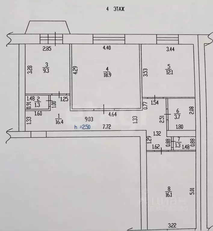 3-к кв. Алтайский край, Новоалтайск ул. Космонавтов, 15 (79.1 м) - Фото 2