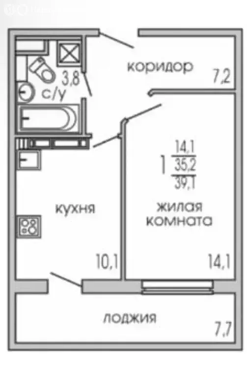 1-комнатная квартира: Набережные Челны, микрорайон Замелекесье, 20-й ... - Фото 1