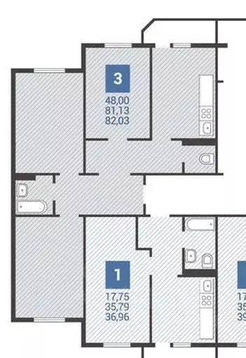 3-к кв. Краснодарский край, Краснодар Завод Измерительных Приборов ... - Фото 2