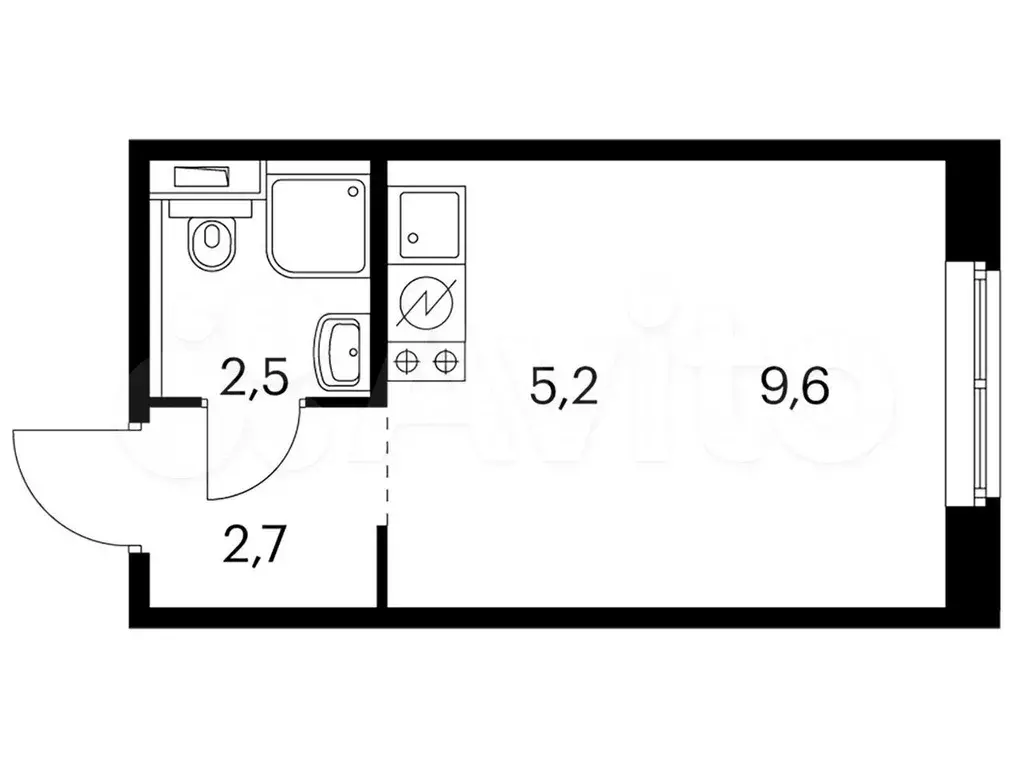 Квартира-студия, 20 м, 8/9 эт. - Фото 0