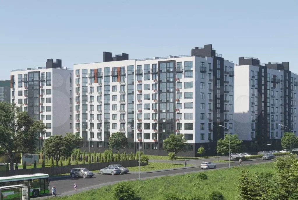 1-к. квартира, 33,3 м, 9/9 эт. - Фото 0