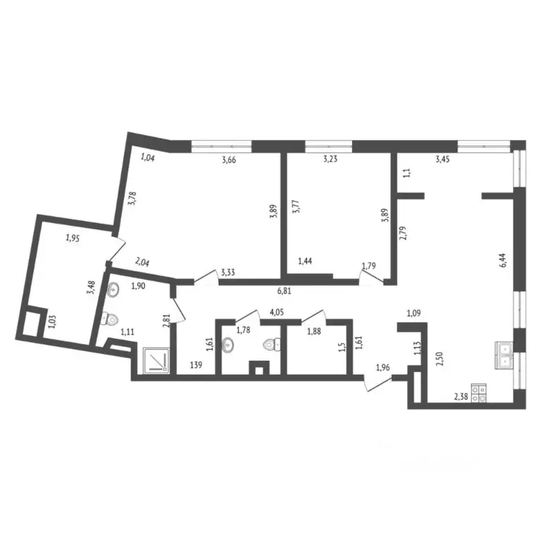 2-к кв. Тюменская область, Тюмень ул. Ю.-Р.Г. Эрвье, 38 (85.4 м) - Фото 2
