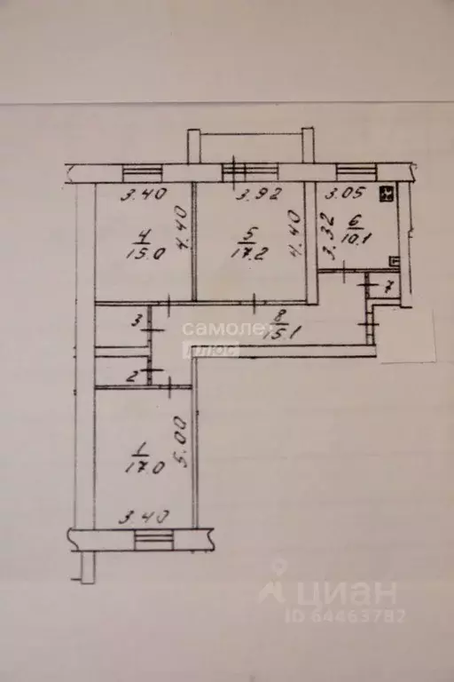 3-к кв. Вологодская область, Вологда ул. Казакова, 11 (80.1 м) - Фото 2