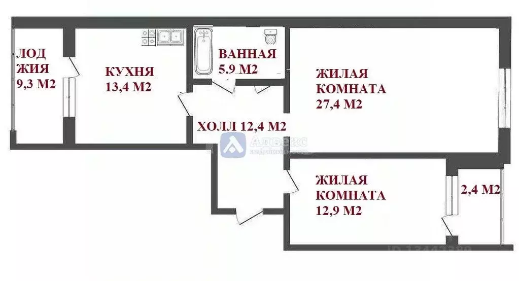 2-к кв. Тюменская область, Тюмень ул. Циолковского, 7к2 (74.0 м) - Фото 2