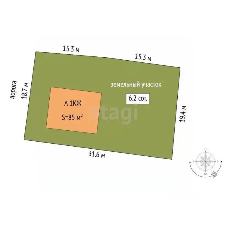 Дом в Тюменская область, Тюмень Парфеново мкр, ул. Хусаинова (85 м) - Фото 2