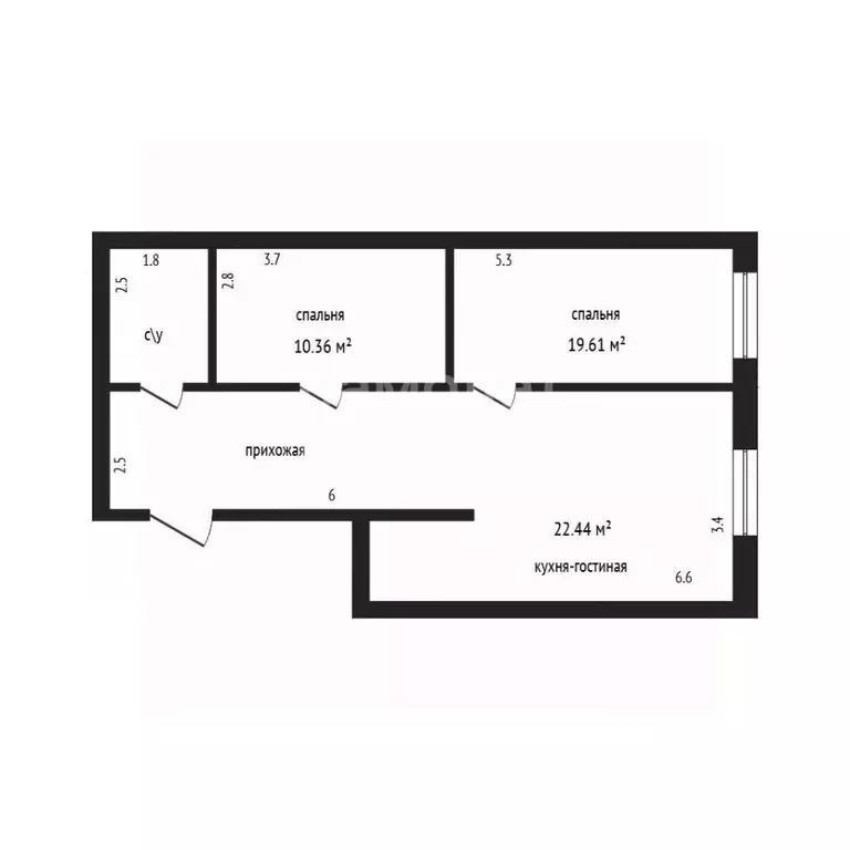 2-к кв. Дагестан, Дербент ул. Сальмана, 100 (68.3 м) - Фото 1