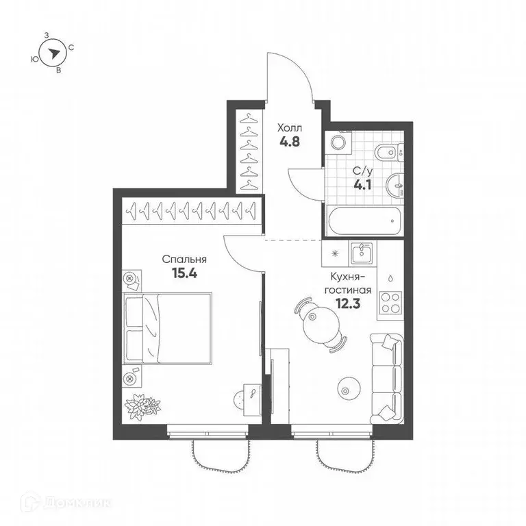 Продаётся 1-к квартира, 36.6 м - Фото 0