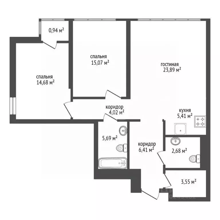 3-к кв. Башкортостан, Уфа бул. Ибрагимова, 90/2 (80.5 м) - Фото 2