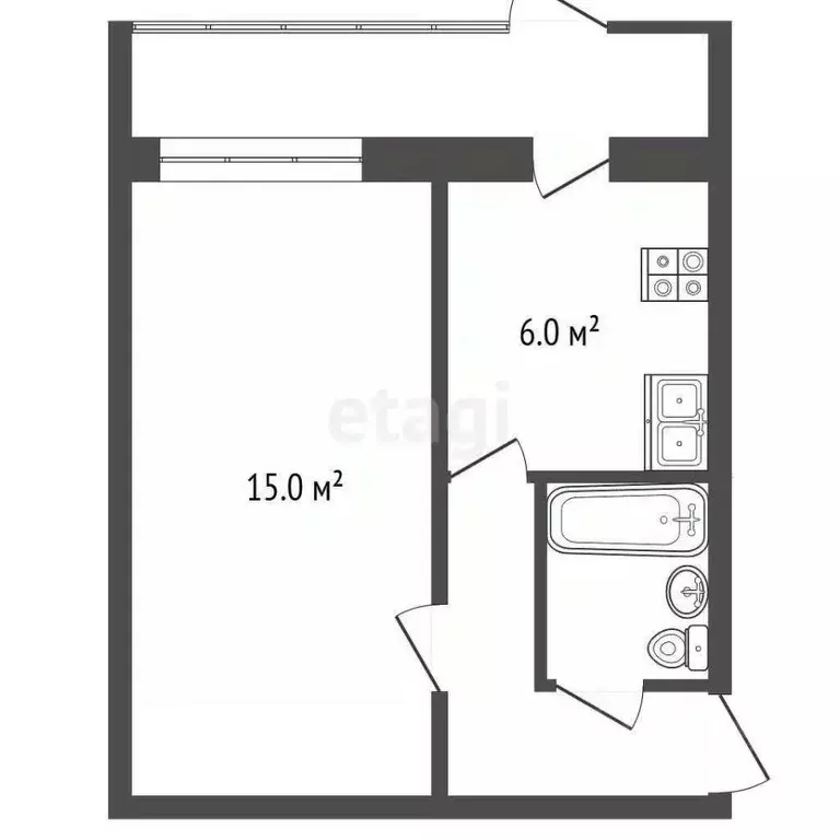 1-к кв. Севастополь ул. Гоголя, 34а (36.0 м) - Фото 1