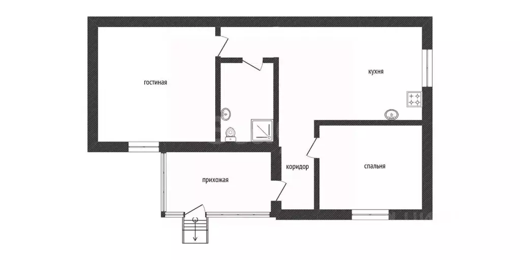 2-к кв. Смоленская область, Смоленск пер. Рошаля, 9 (59.1 м) - Фото 1