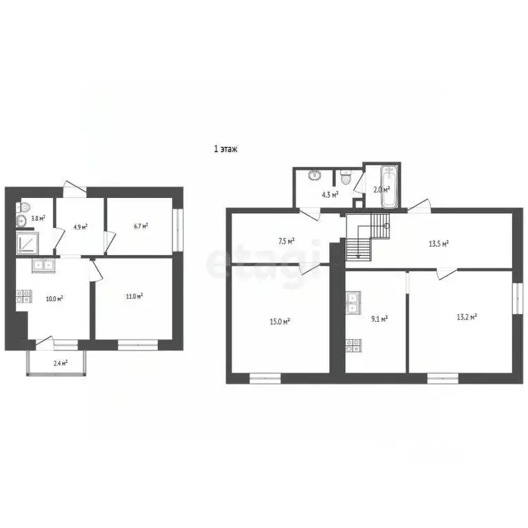 4-к кв. Калининградская область, Светлогорск Сосновая ул., 14 (120.0 ... - Фото 1
