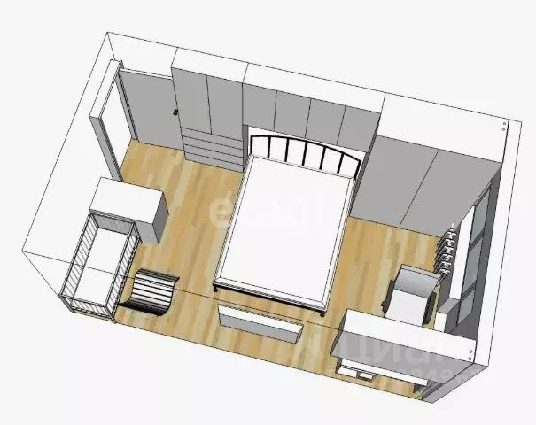 Комната Крым, Симферополь ул. Железнодорожная (18.3 м) - Фото 2