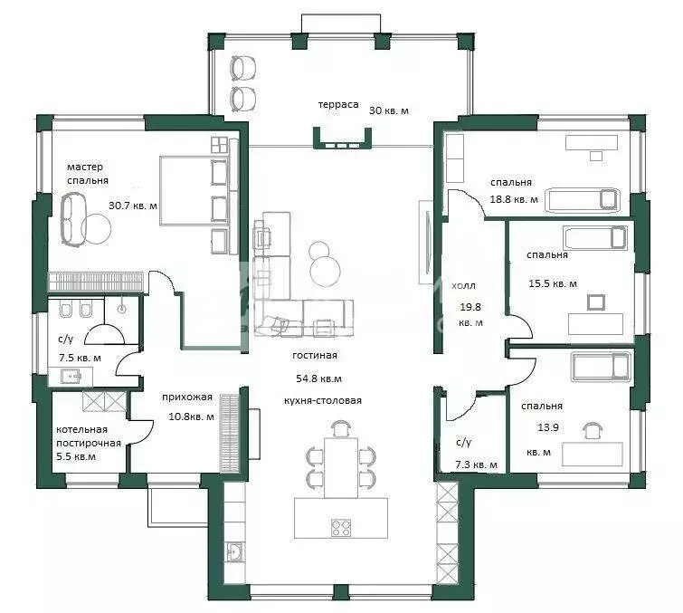 Дом в Богородский городской округ, массив Березовая Роща, 21 (229.4 м) - Фото 2