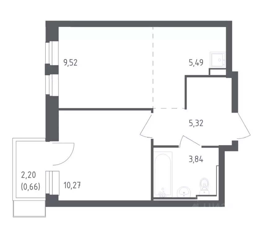 1-к кв. Московская область, Одинцовский городской округ, с. Лайково, ... - Фото 1