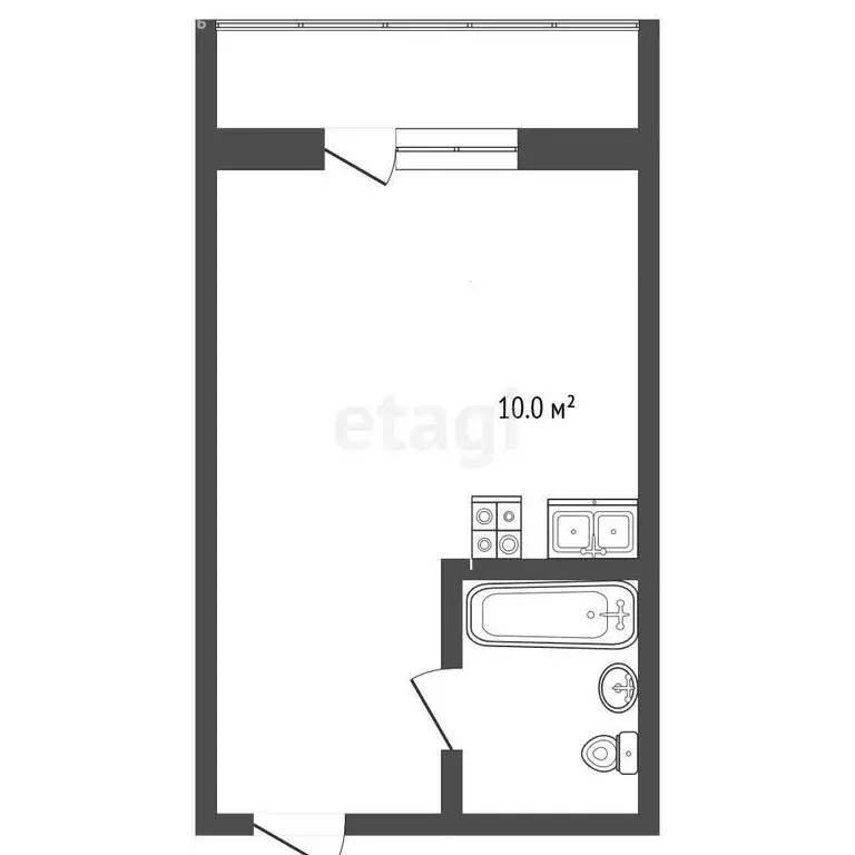 Квартира-студия: Новоалтайск, Октябрьская улица, 18В (21.8 м) - Фото 1