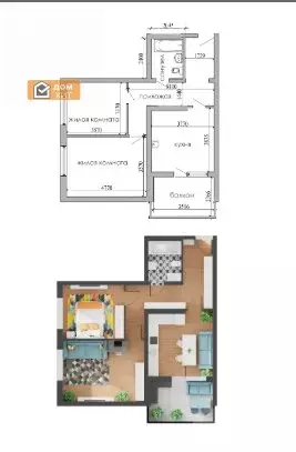 2-комнатная квартира: Евпатория, проспект Победы, 93 (64.17 м) - Фото 1