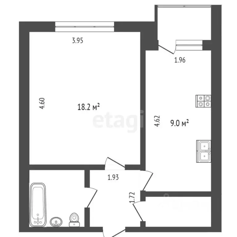 1-к кв. Тюменская область, Тюмень ул. Газовиков, 28а (36.4 м) - Фото 0