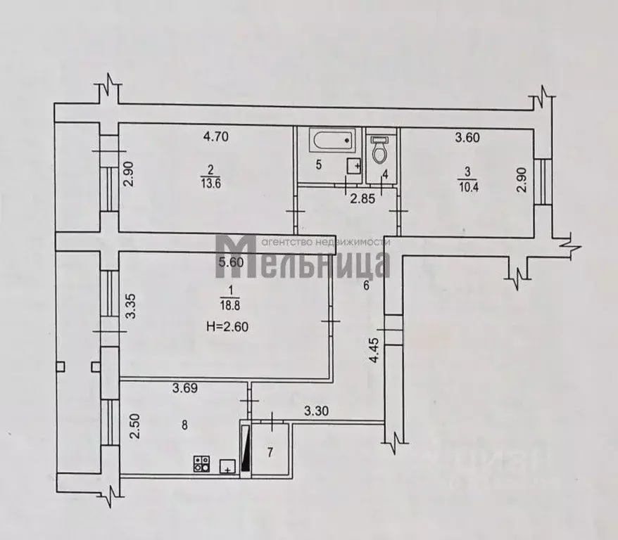 3-к кв. Волгоградская область, Волгоград ул. Академика Павлова, 8 ... - Фото 2