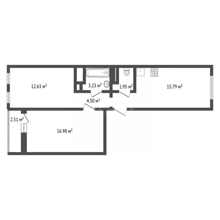 2-к кв. Санкт-Петербург просп. Крузенштерна, 4 (60.0 м) - Фото 2