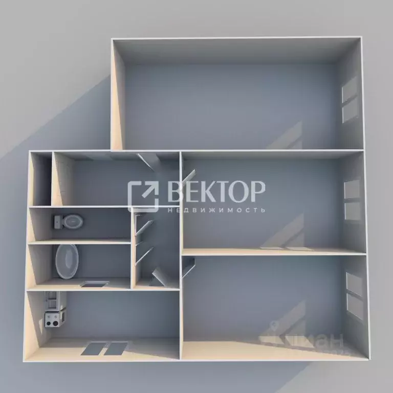 3-к кв. Ярославская область, Ярославль ул. Свердлова, 104В (62.1 м) - Фото 2
