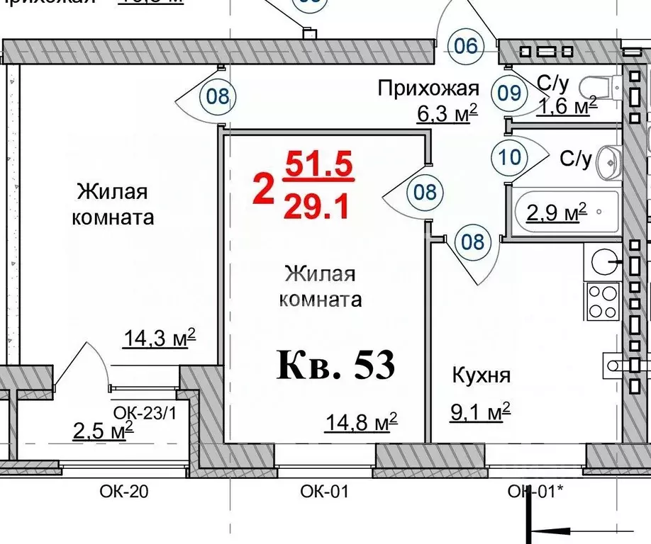 2-к кв. Нижегородская область, Бор пос. Октябрьский, ул. Молодежная, ... - Фото 2