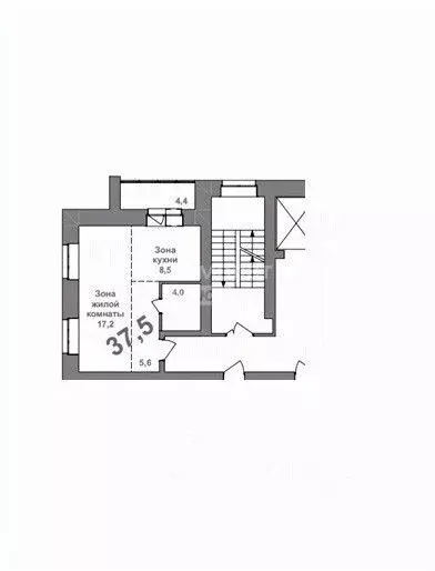 1-к кв. Амурская область, Благовещенск Высокая ул., 130 (36.8 м) - Фото 2