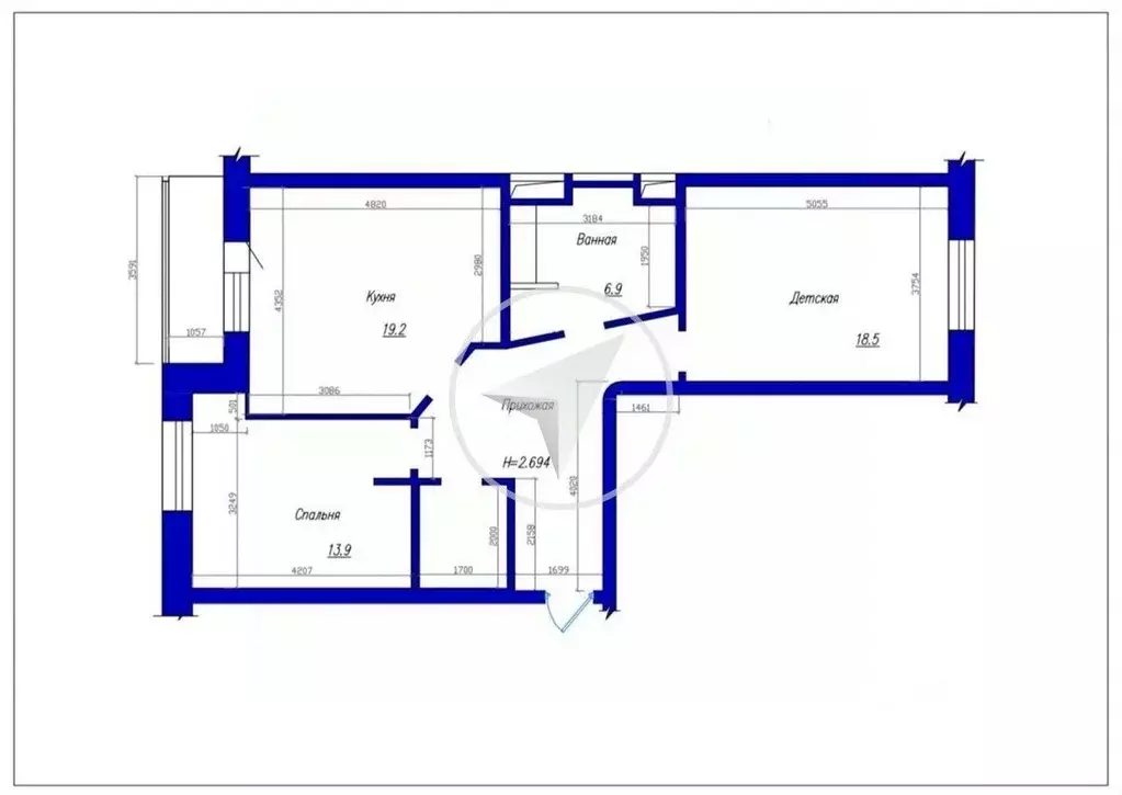 2-к кв. Москва ул. Татьянин Парк, 17к1 (83.0 м) - Фото 2