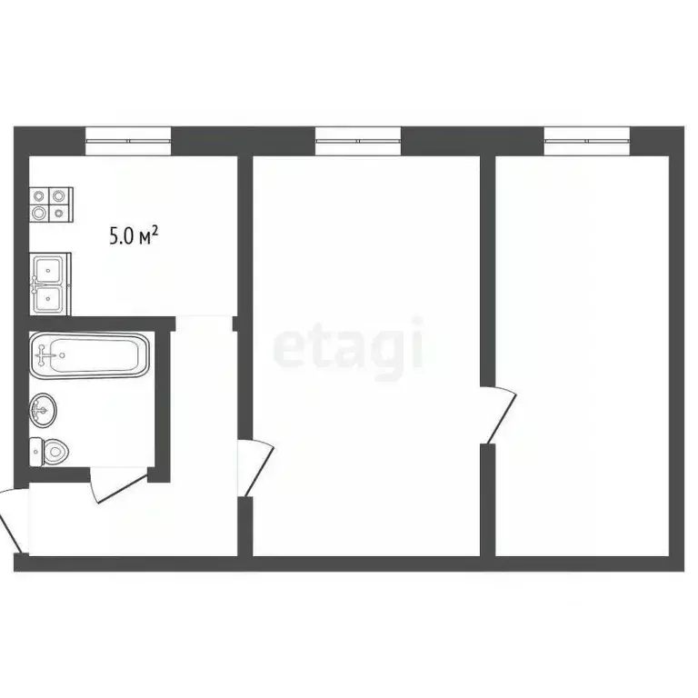 2-к кв. Удмуртия, Ижевск 8-й Подлесный проезд, 6А (41.2 м) - Фото 1