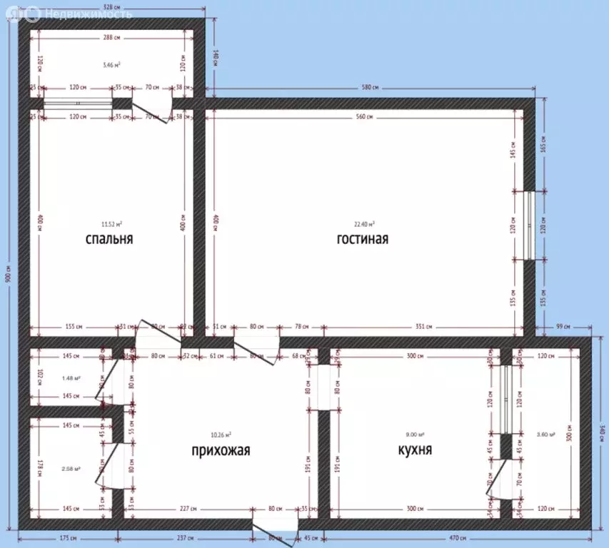 2-комнатная квартира: Каспийск, улица Зейнудина Батманова, 22А (61 м) - Фото 1