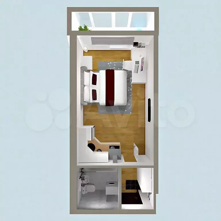 Квартира-студия, 25,8м, 1/3эт. - Фото 0