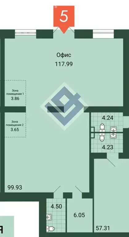Помещение свободного назначения (116.5 м) - Фото 2