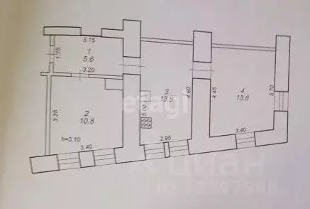 2-к кв. Тверская область, Торжок ул. Бакунина, 15 (43.6 м) - Фото 2