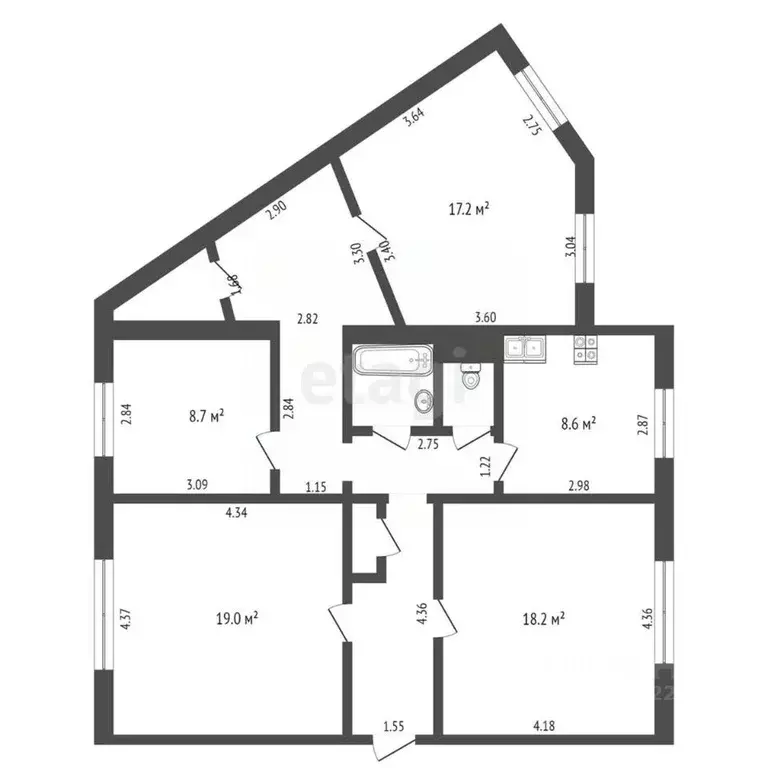 4-к кв. Свердловская область, Первоуральск Береговая ул., 58 (96.7 м) - Фото 1