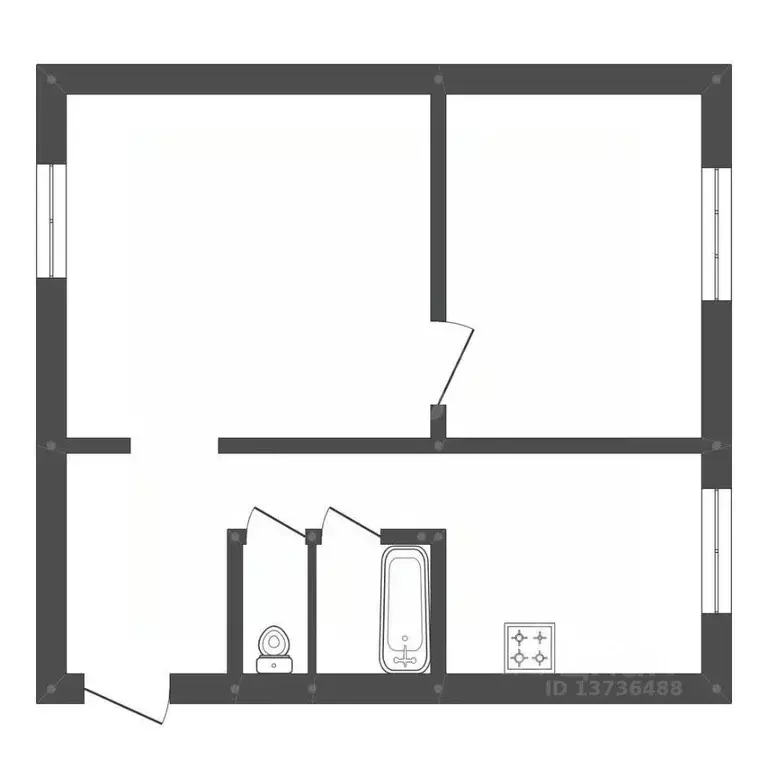 2-к кв. Амурская область, Белогорск ул. Ленина, 19 (45.0 м) - Фото 2